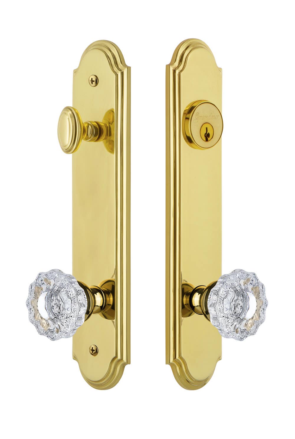 Grandeur Arc Tall Plate Complete Entry Set w/ Versailles Knob