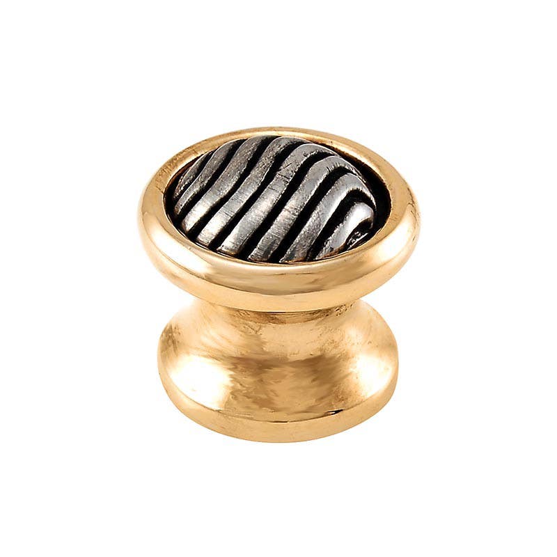 Vicenza K1027-TT Sanzio Contemporary Round Knob, Two Tone