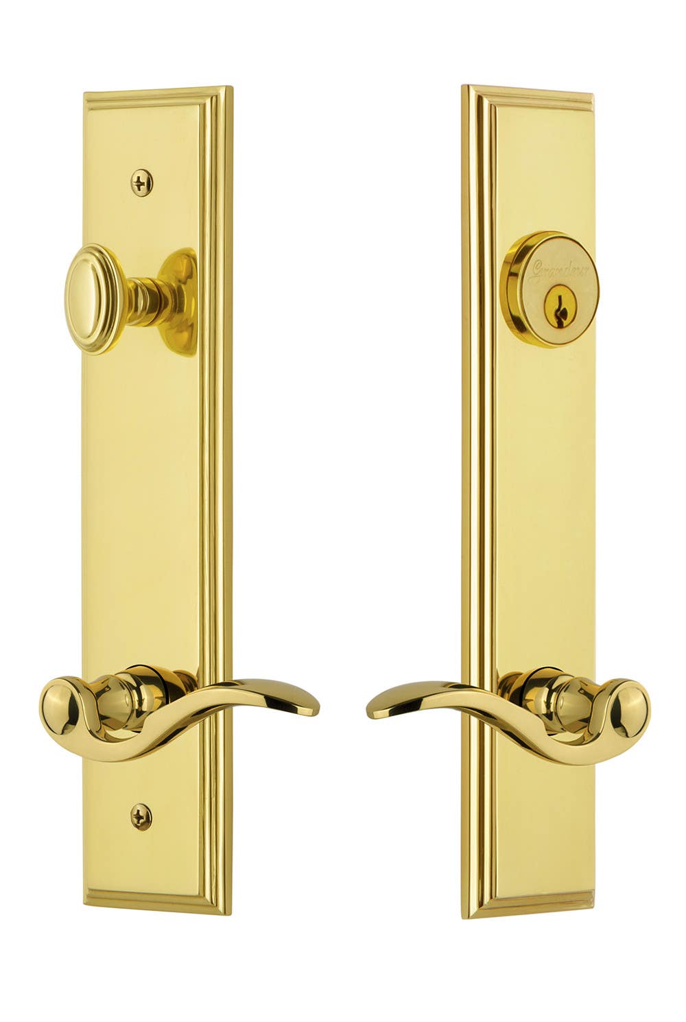 Grandeur Carre' Tall Plate Complete Entry Set w/ Bellagio Lever