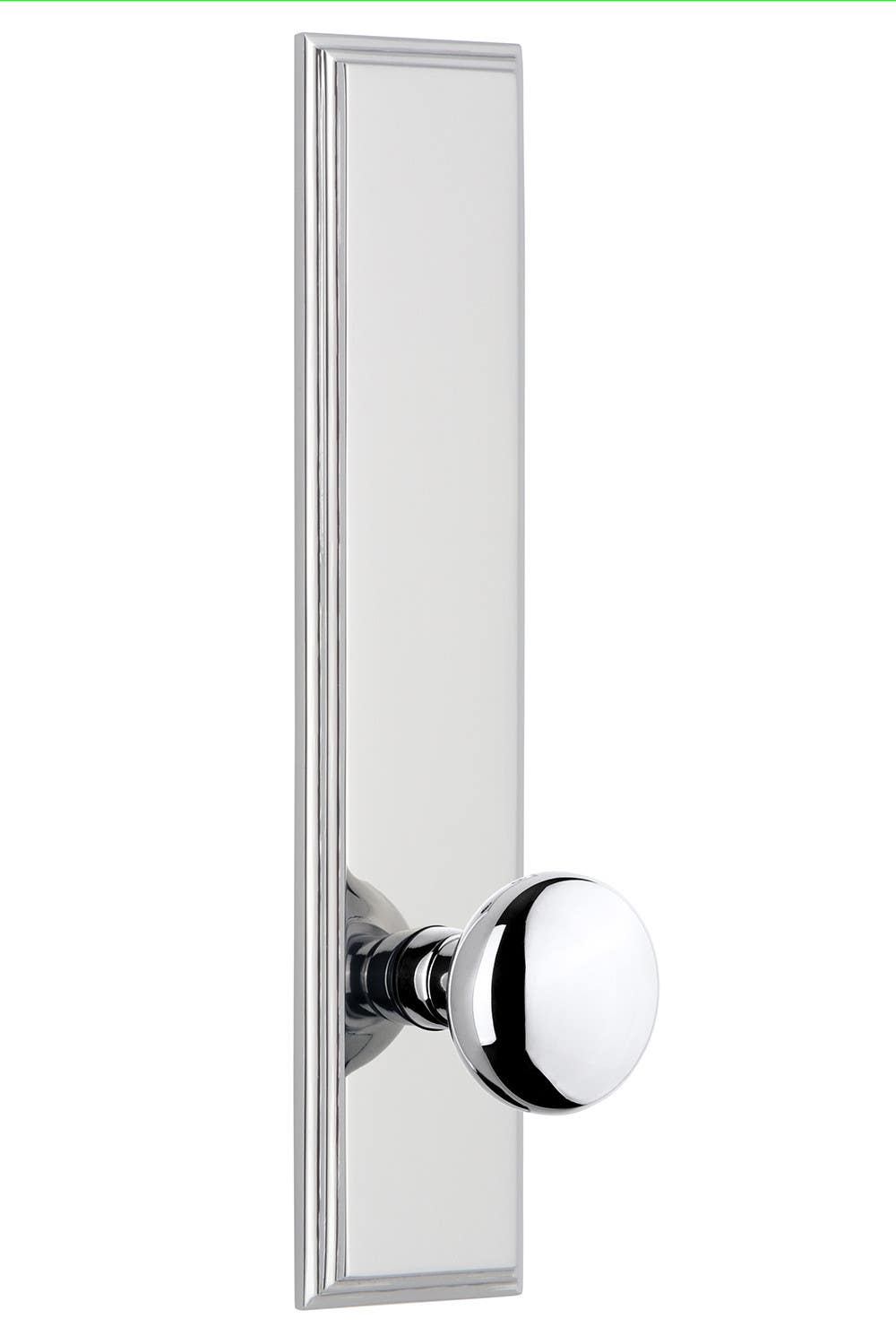 Grandeur Carre' Tall Plate w/ Fifth Avenue Knob