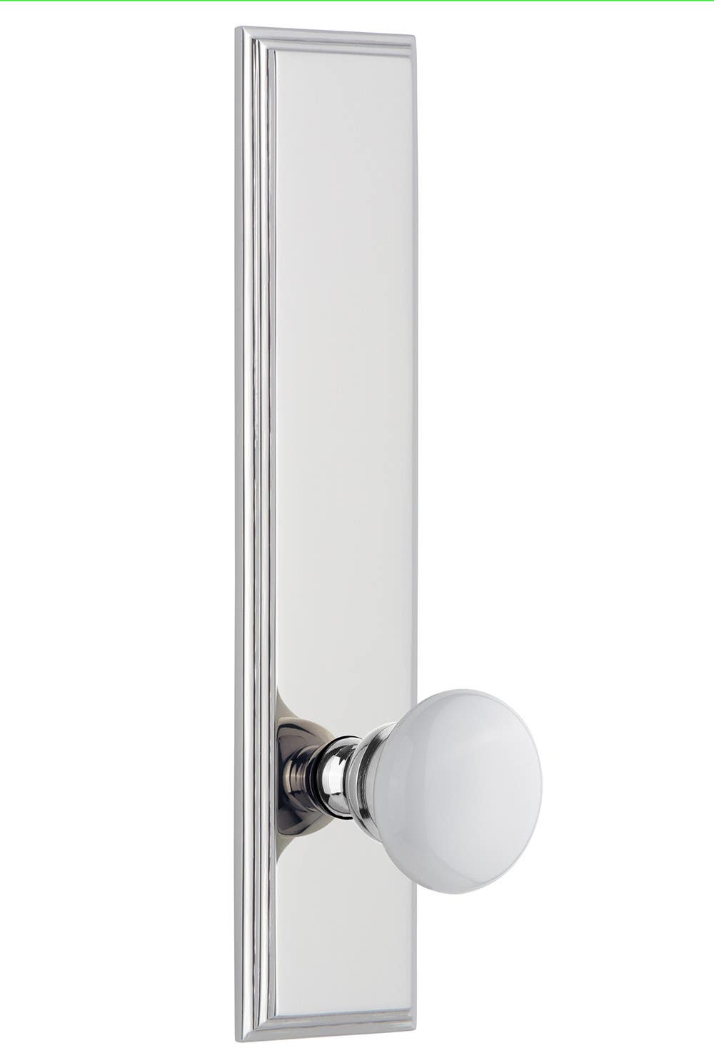 Grandeur Carre' Tall Plate w/ Hyde Park Knob