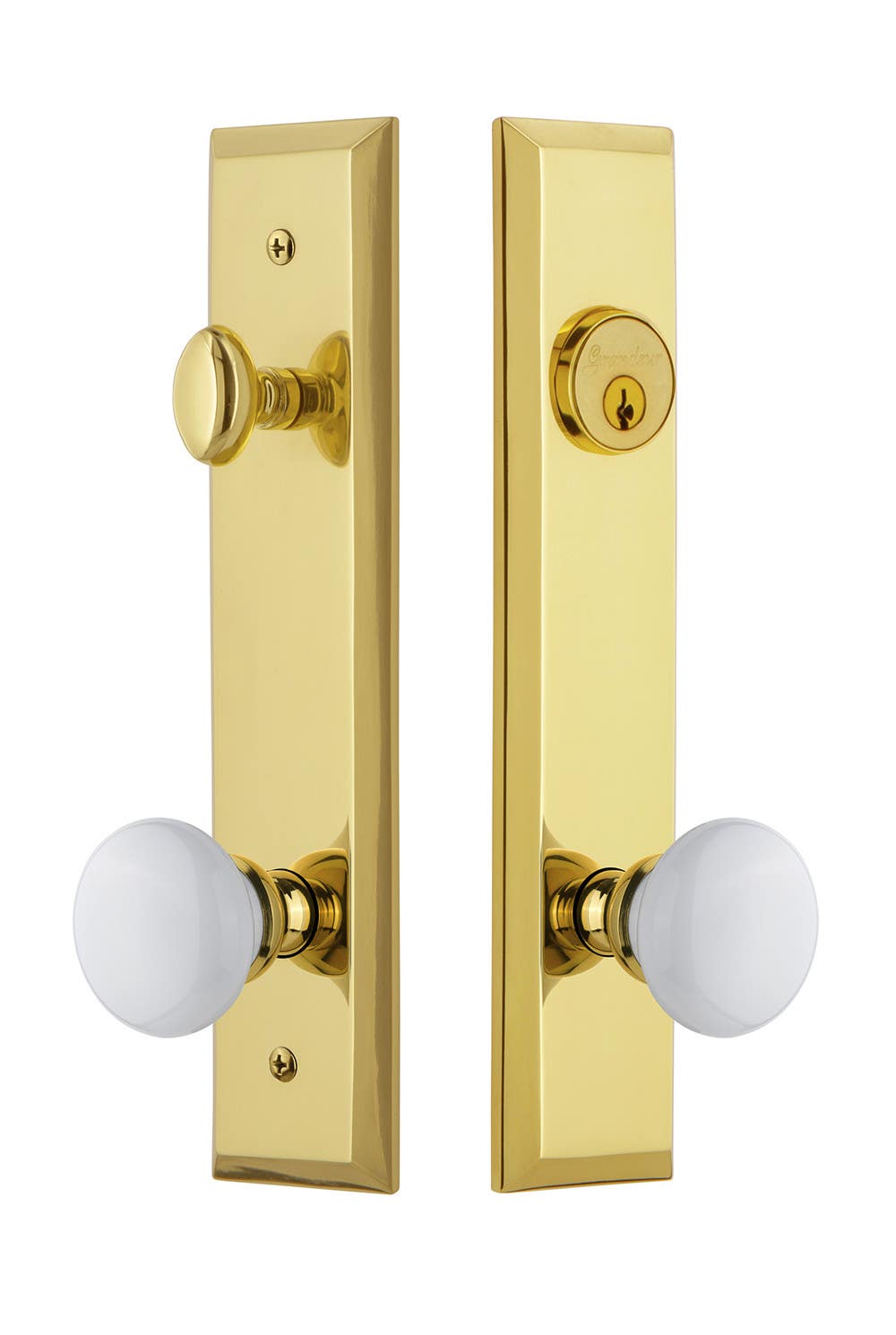 Grandeur Fifth Avenue Tall Plate Complete Entry Set w/ Hyde Park Knob