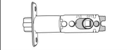 Cal-Royal ENTK-4 Adjustable Dead Latch with Round Corner Faceplate for Entrance Knobset