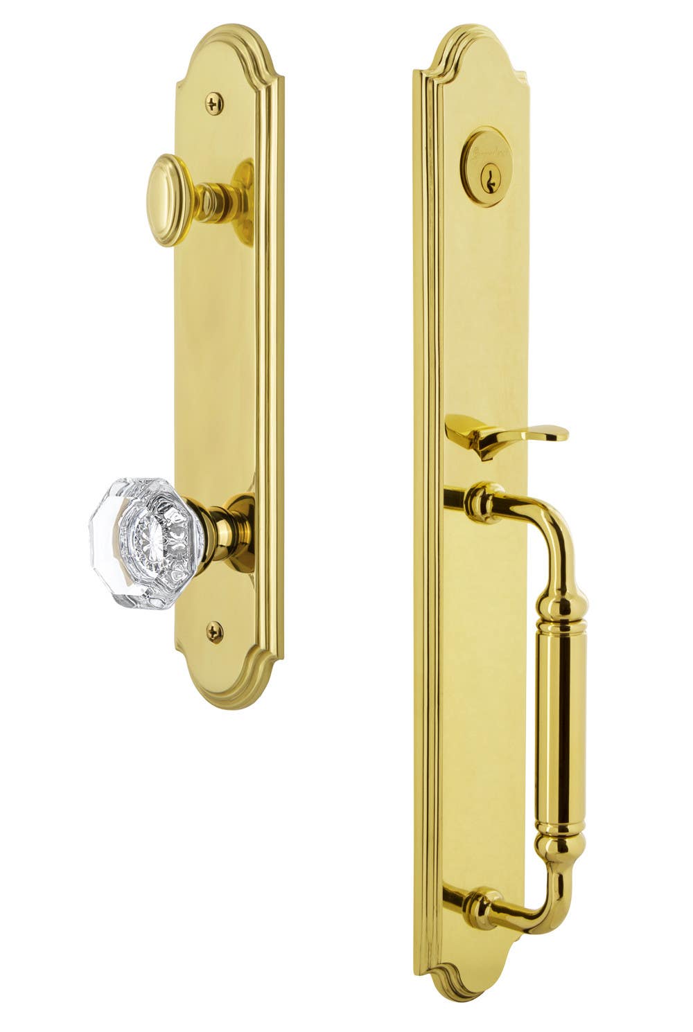 Grandeur Arc One-Piece Handleset w/ Chambord Knob