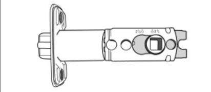Cal-Royal ENTL-5 Adjustable Dead Latch with Round Corner Faceplate for Entrance Leversets