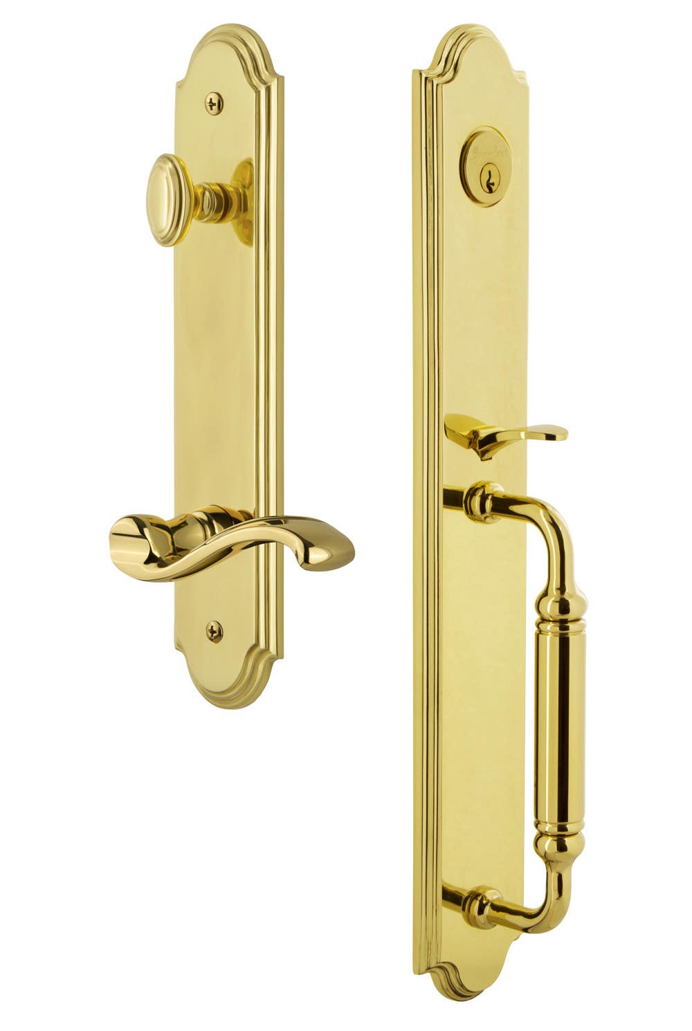 Grandeur Arc One-Piece Handleset w/ Portofino Lever
