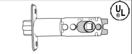 Cal-Royal ULENTK-4 UL-Listed Adjustable Dead Latch with Round Corner Faceplate for Entrance Knobsets