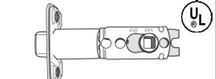 Cal-Royal ULPASK-6 UL-Listed Adjustable Spring Latch with Round Corner Faceplate for Passage Knobsets