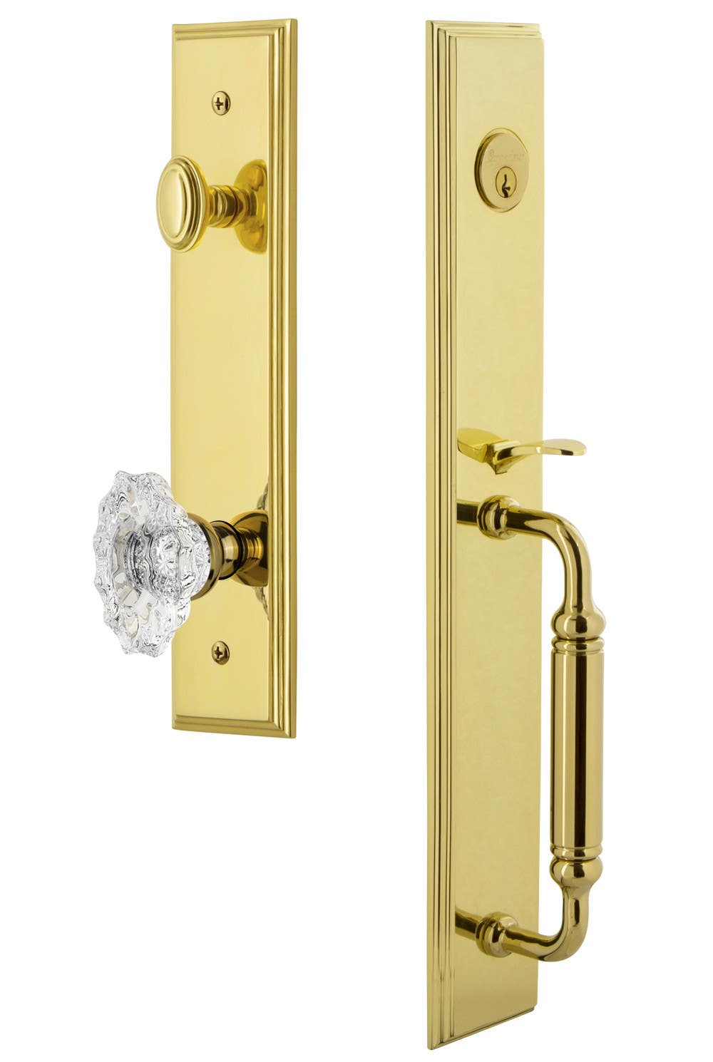 Grandeur Carre' One-Piece Handleset w/ Biarritz Knob