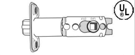 Cal-Royal ULENTL-5 UL-Listed Adjustable Dead Latch with Round Corner Faceplate for Entrance Leversets