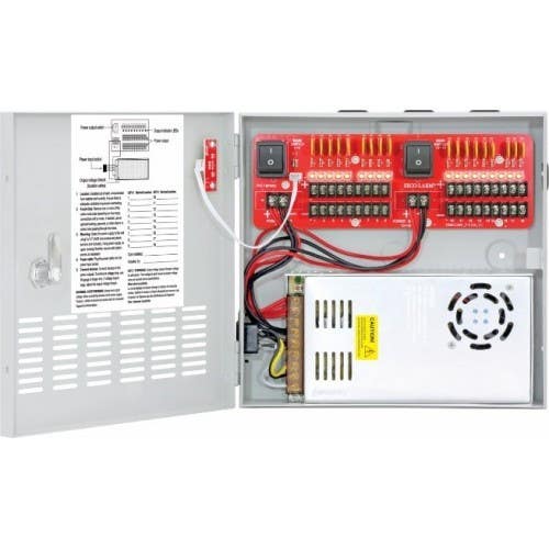SECO-LARM PC-U18 12VDC Switching CCTV Power Supply, 18 Outputs
