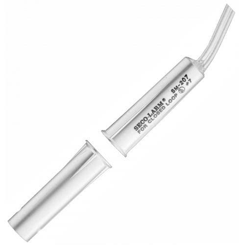SECO-LARM SM-207Q 3/8" Concealed-Mount Magnetic Contact, 1" (25mm) Gap, Closed loop, UL Listed