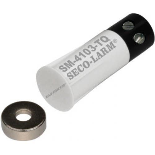 SECO-LARM SM-4103-TQ/W 3/8" Rare-Earth Quick-Connect Terminal Recessed-Mount Magnetic Contact
