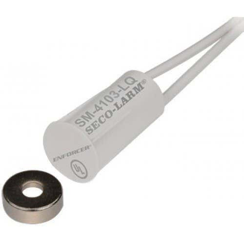 SECO-LARM SM-4103-LQ/W 3/8" Rare-Earth Recessed-Mount Magnetic Contact Switch