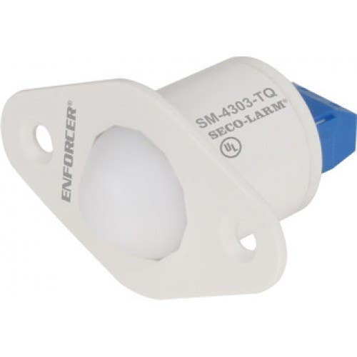 SECO-LARM SM-4303-TQ/W Rollerball-Type Quick-Connect Terminal Recessed-Mount Magnetic Contact