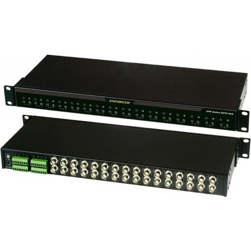 SECO-LARM EVT-AH16-VT2Q CCTV 1U Rack-Mount 16-Port Active Hub