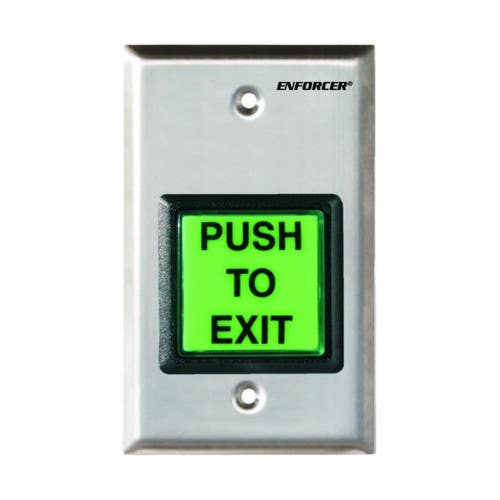 SECO-LARM SD-7202GC Square Illuminated Pushbutton Request-to-Exit Plate