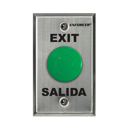 SECO-LARM SD-7201GCPE1Q Weather-Resistant Mushroom-Cap RTE Plate, “Exit” & “Salida,” SPD
