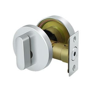 Deltana ZDR Zinc Modern Low Profile Deadbolt Lock Grade 3, Schlage C