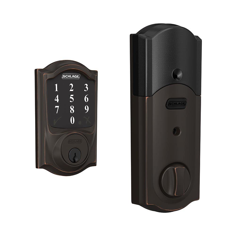 Schlage BE468ZP-CAM Schalge Connect Smart Deadbolt w/ Camelot Trim, Z-Wave Plus Enabled