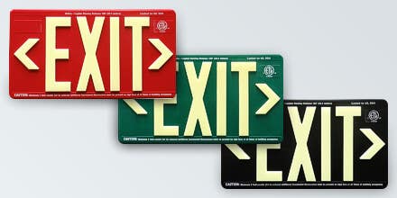 American Permalight 600100 EXIT Sign, Outdoor-use, 100-foot Viewing Distance