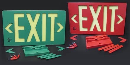 American Permalight 600LED EXIT Sign, Outdoor-use, 100-foot Viewing Distance LED ACTIVATION