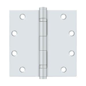 Deltana S55BBUSPW 5" x 5" Square Corner, Heavy Duty, Ball Bearing Hinge, Prime Coat White, Pair