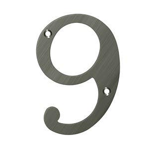 Deltana RN6 6" Number, Solid Brass