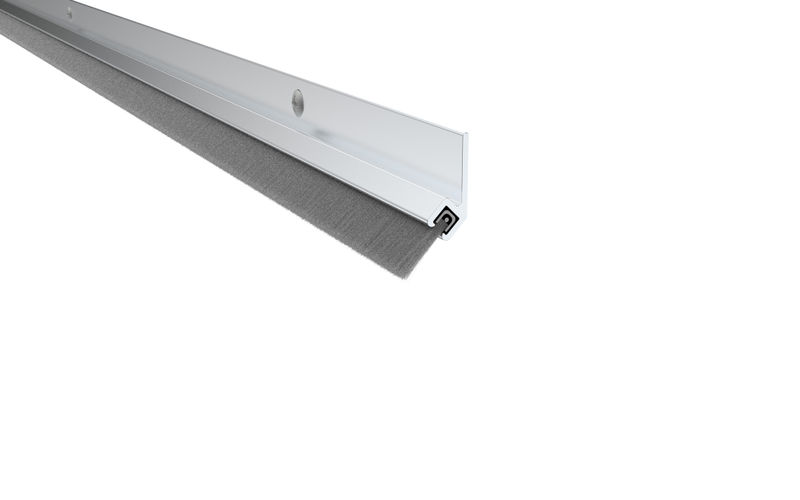 Pemko 45041 45 Degree Aluminum Retainer Brush Seal w/ 3/8" Insert