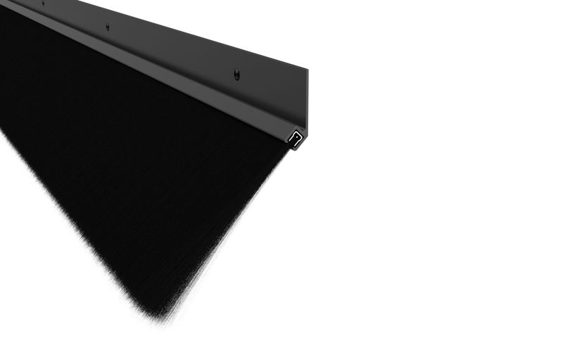 Pemko 45250 Nylon Brush Gasket w/ 45 Degree Aluminum Retainer & 2-1/2" Brush