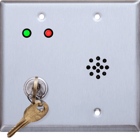 Deltrex D222 Series Bell Cylinder Door Violation Alarm Key Switch Mounted On A 2-Gang plate