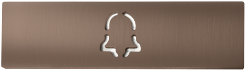 DoorBird D21 X Bell Symbol, Engraved through Material for Illumination, Self-Adhesive,  Nameplate for One Call Button