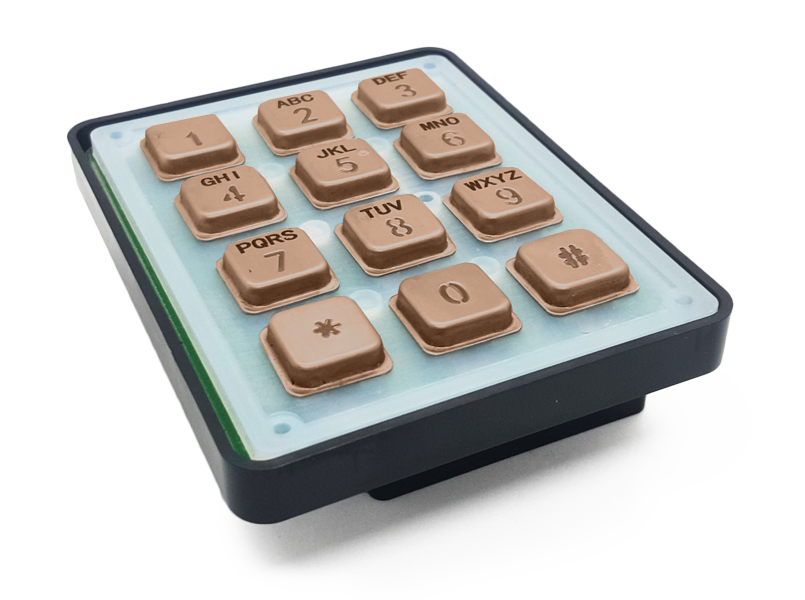DoorBird D2101KV Keypad Module w/ 12x Stainless Steel Keys, PVD Coating with Bronze-Finish