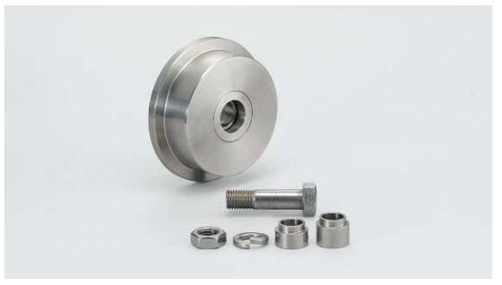 Sugatsune JS325-200L Heavy Duty Stainless Steel Sliding Door Roller, L-Type w/o Bracket, Diameter-200 mm (7-7/8")