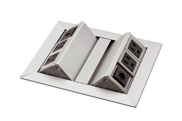 Mockett PCS36/2/B Medium Dual Pop-Up Power Grommets (4 Power, 2 Data)