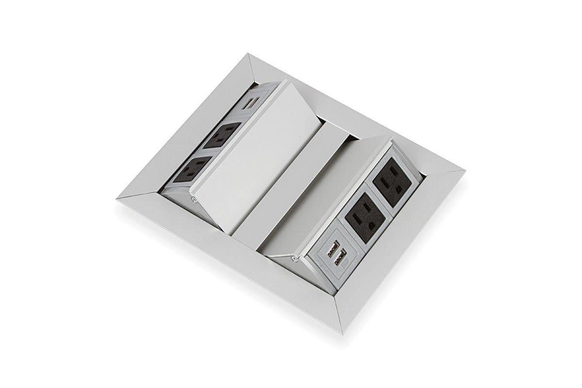 Mockett PCS36/2/B/U1  Medium Dual Pop-Up Power Grommets (4 Power, 2 dual USB chargers)