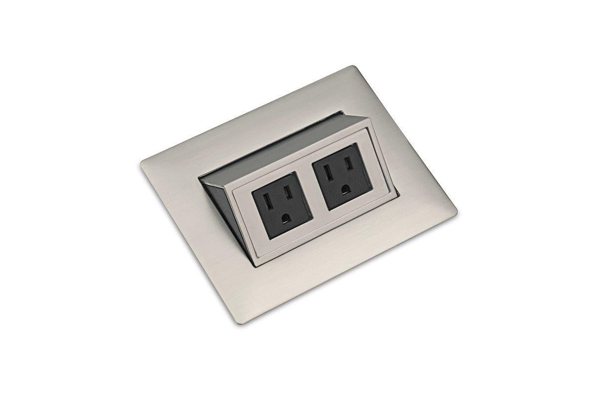 Mockett PCS43C/EE Contemporary Flip-Up Power Grommets - 2 Power