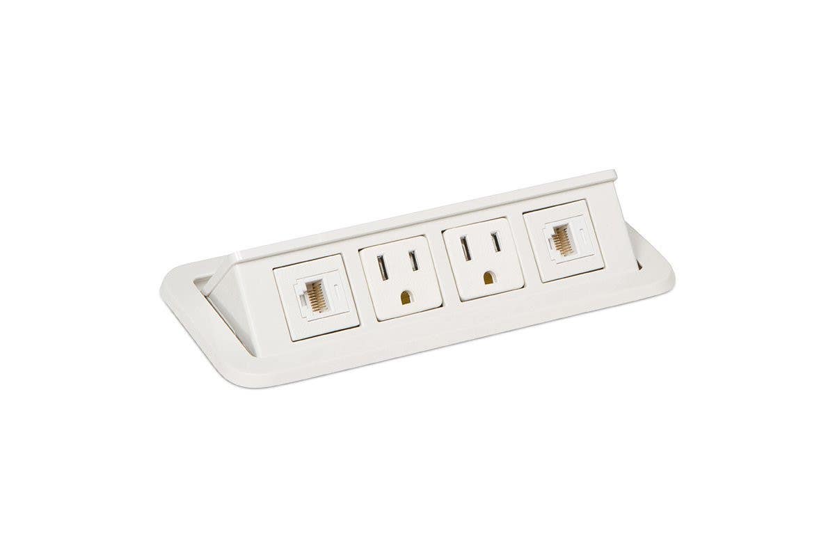 Mockett PCS68/2E Flip-Up Power Grommets - 2 Power/2 Data