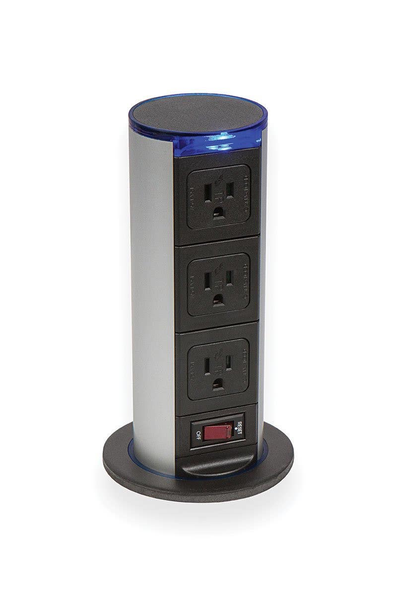Mockett PCS64/2 Dual-Sided Illuminated Pop-Up Power Docks