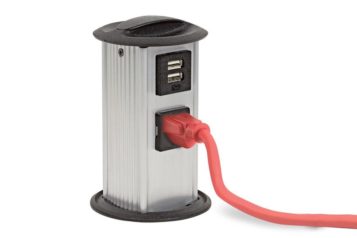 Mockett PCS6/USB Power Pylons, 1 Power, 1 Dual USB Charger