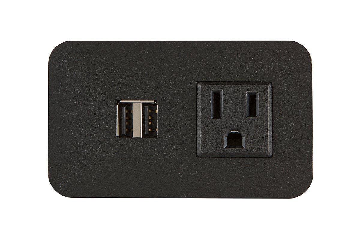 Mockett PCS62M/UE Mini Flush Power Grommets - 1 Electric, Dual USB