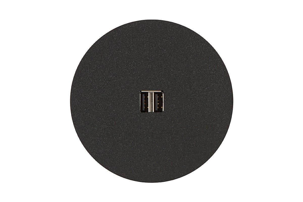 Mockett PCS62M/R/USB Mini Round Flush Power Grommets - Dual USB