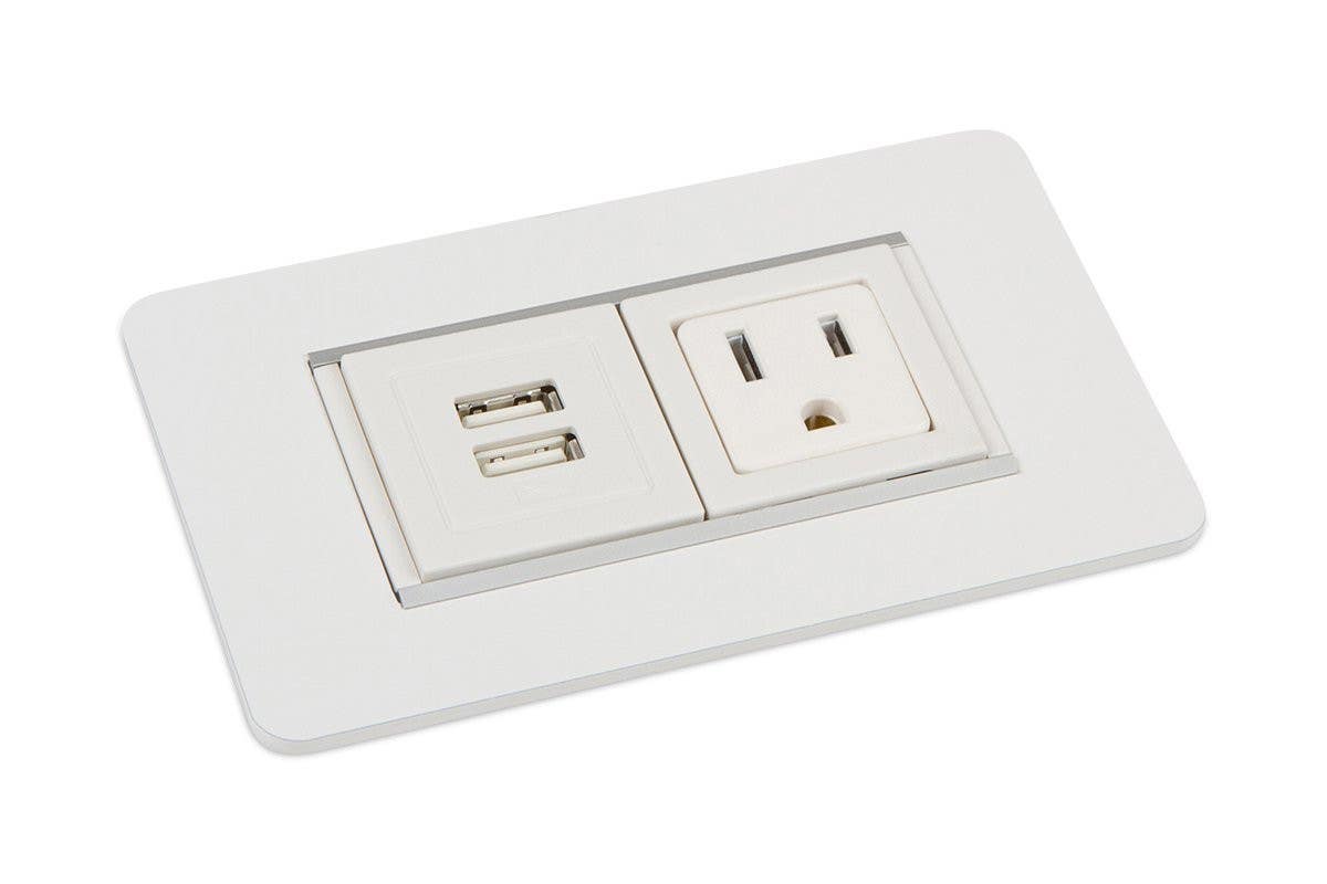 Mockett PCS49/USB Rectangular Power/Dual USB Grommets