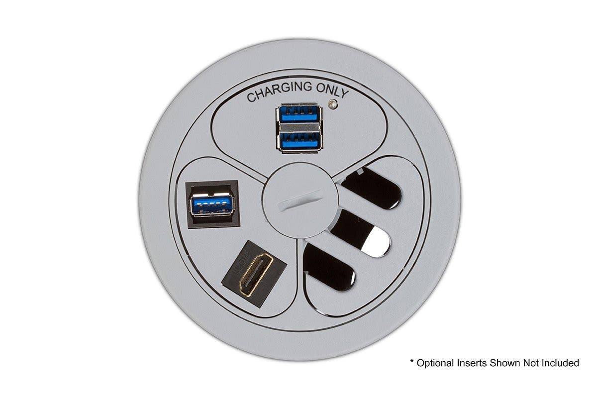Mockett PCS78/USB/A USB Charging Grommets - 1 USB/1 Dual Data/1 Wire Holder