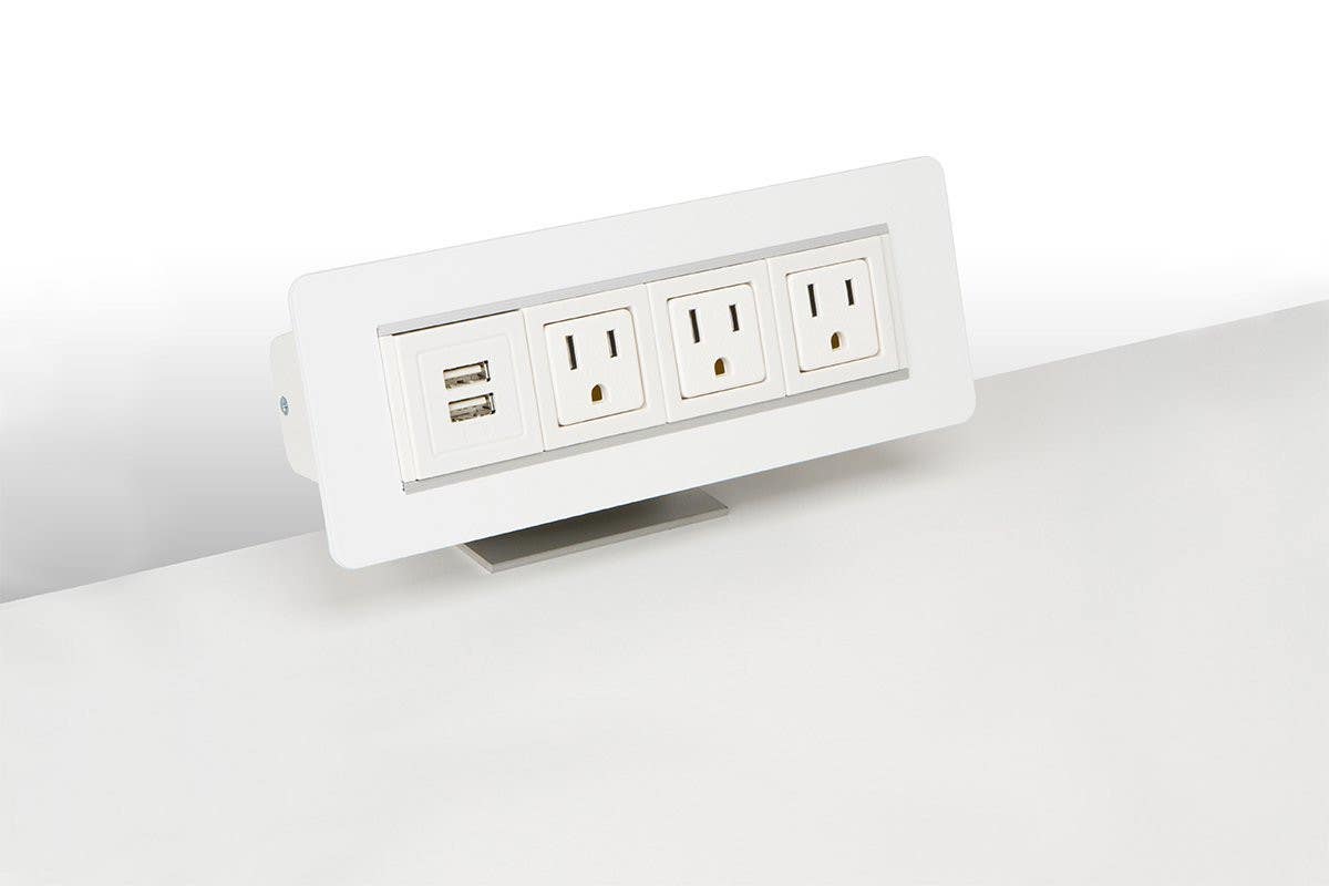 Mockett PCS48F Edge Mount Power Dock with Dual USB Chargers