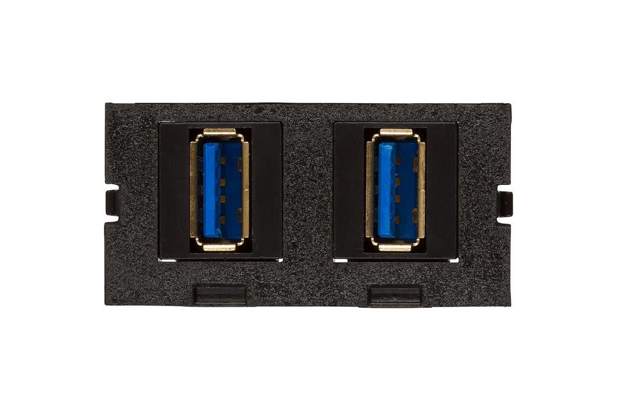 Mockett U2-USB/A-BK Dual USB A Connectors