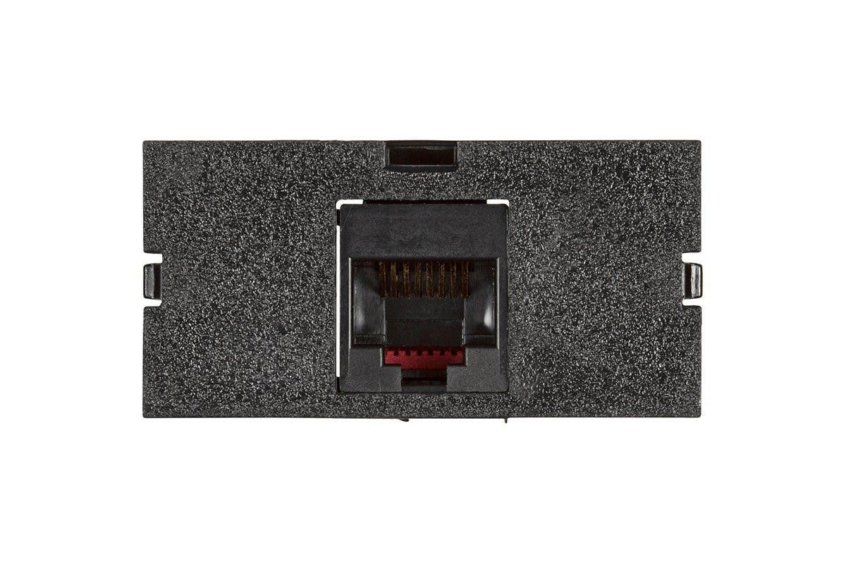 Mockett U1KEY345-BK Single Cat3 RJ45 insert, female to female