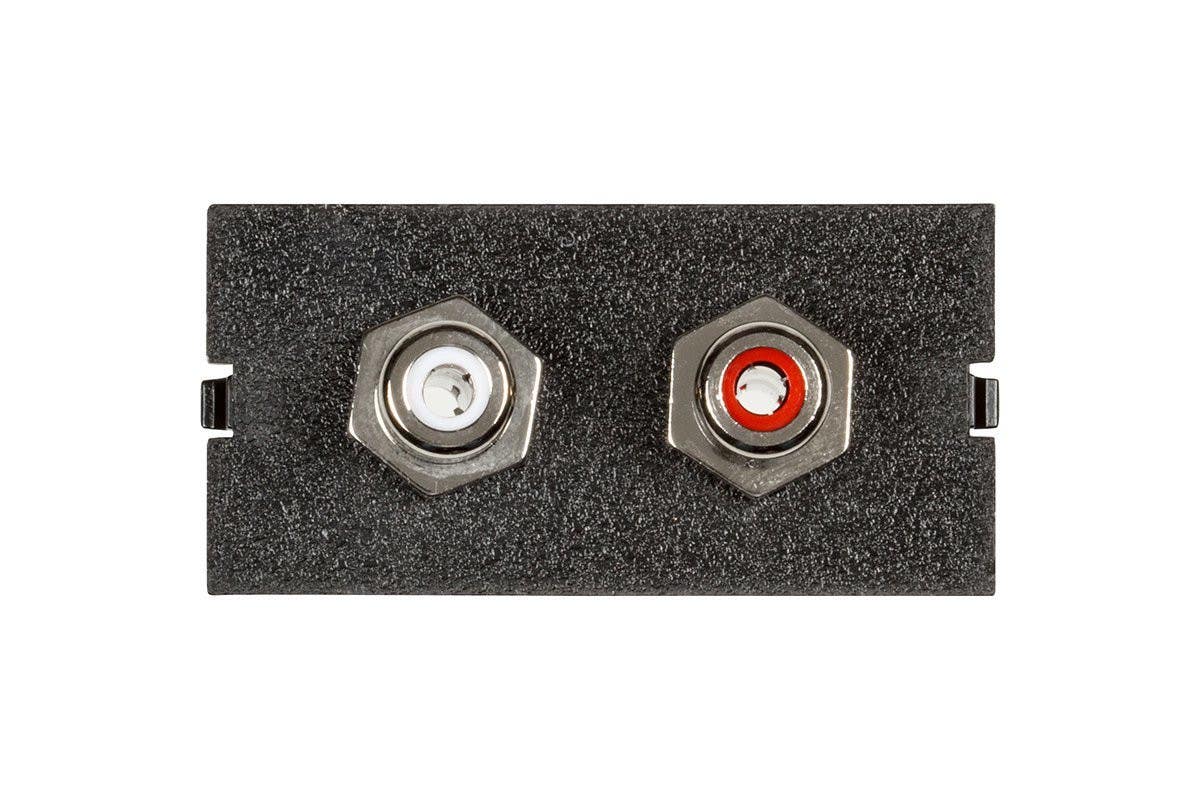 Mockett 2RCA-BK Dual Red & White RCA audio inserts