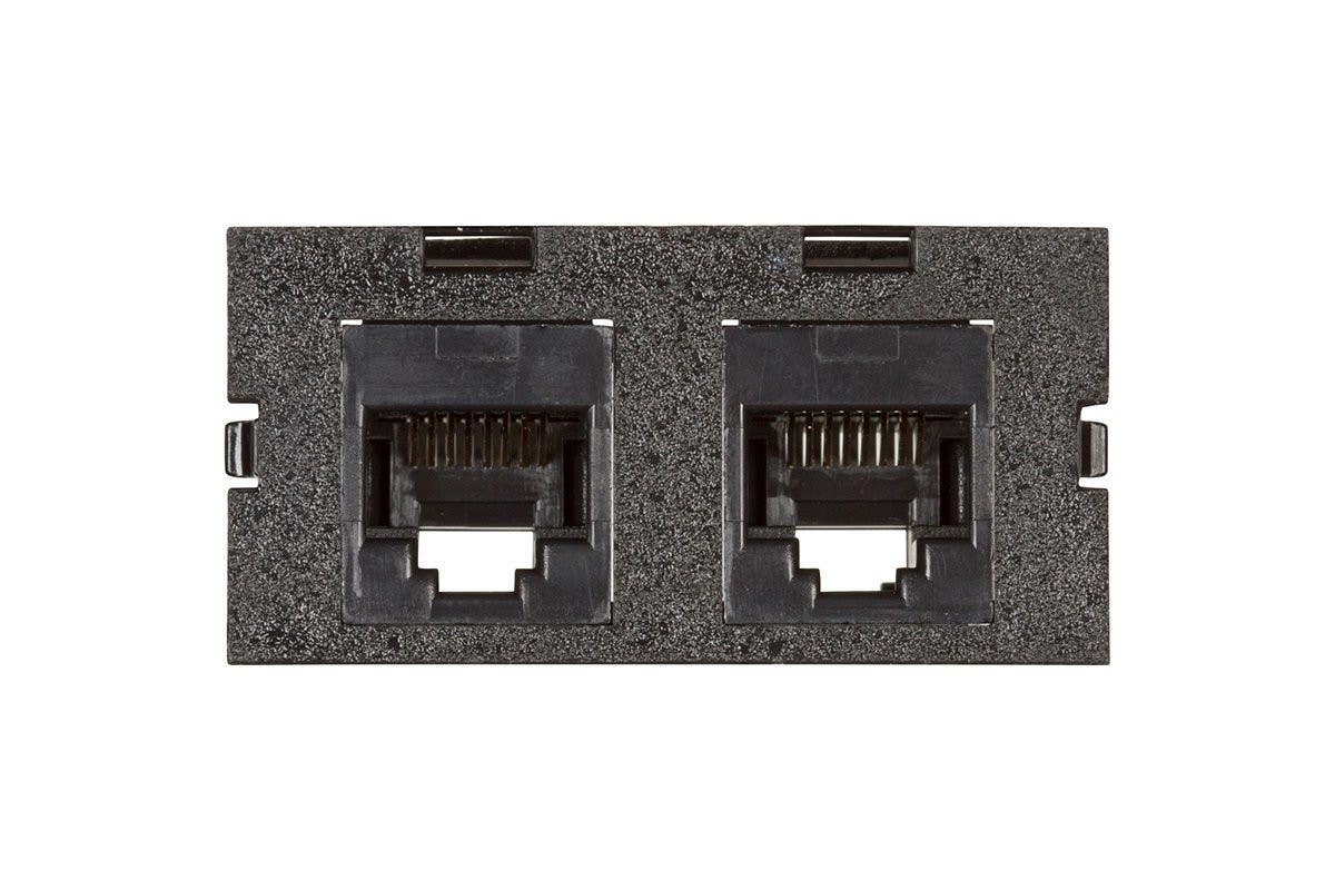Mockett U2KEY5FF-BK Dual Cat5e RJ45, female to female