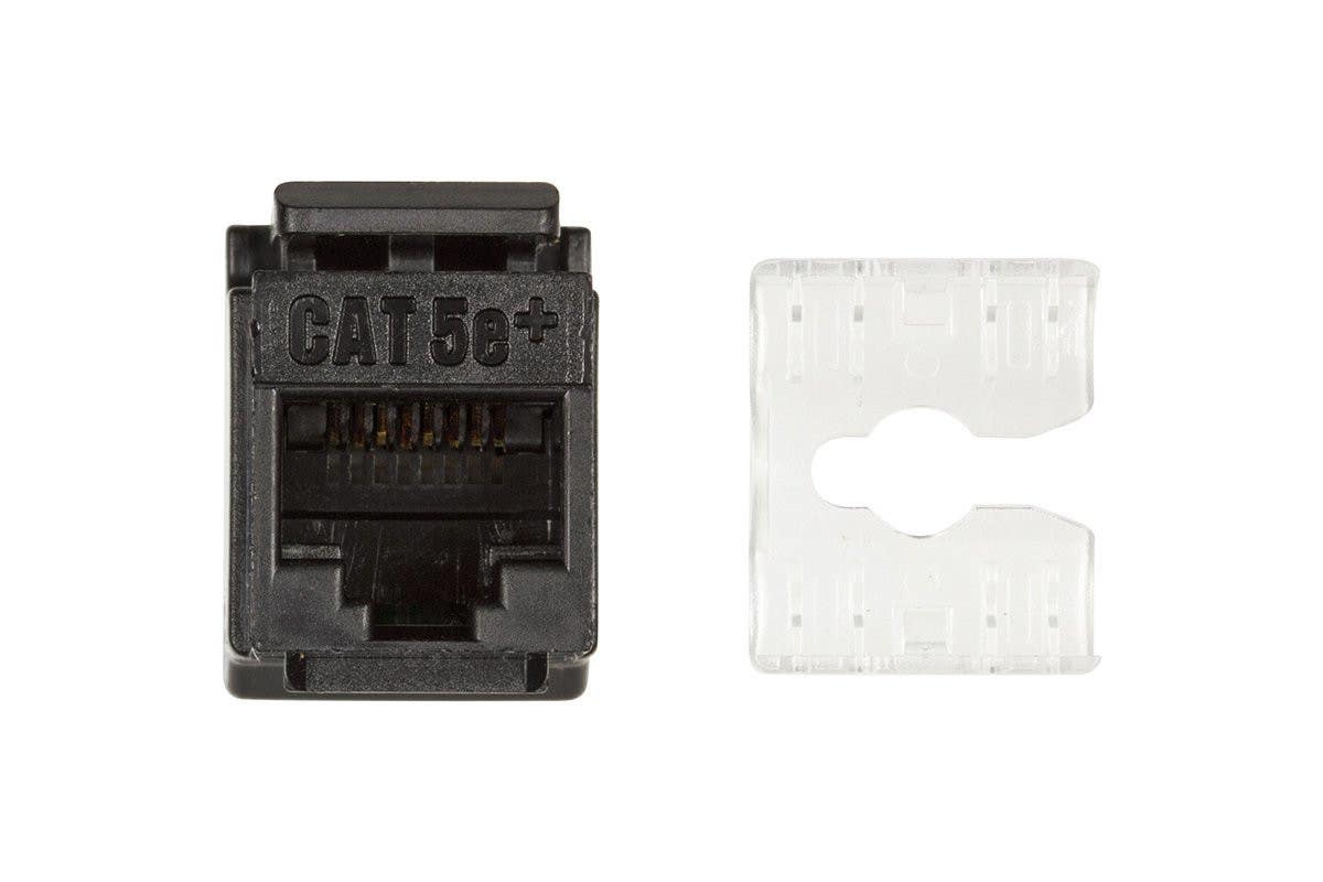 Mockett C5EKEY-BK Cat5e Universal Keystones, black jack only